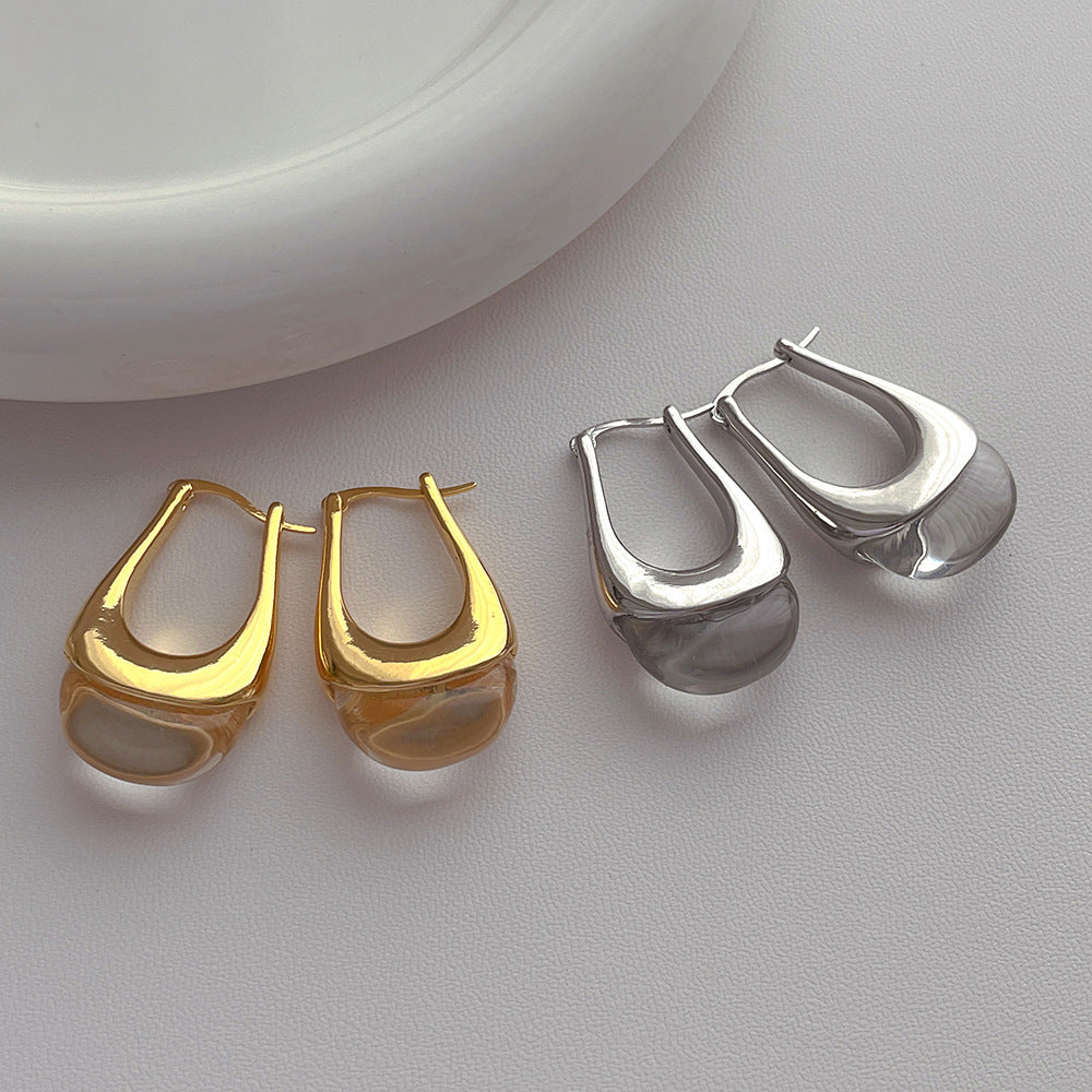 Vintage Crystal Elegant Simple Hoop Earrings