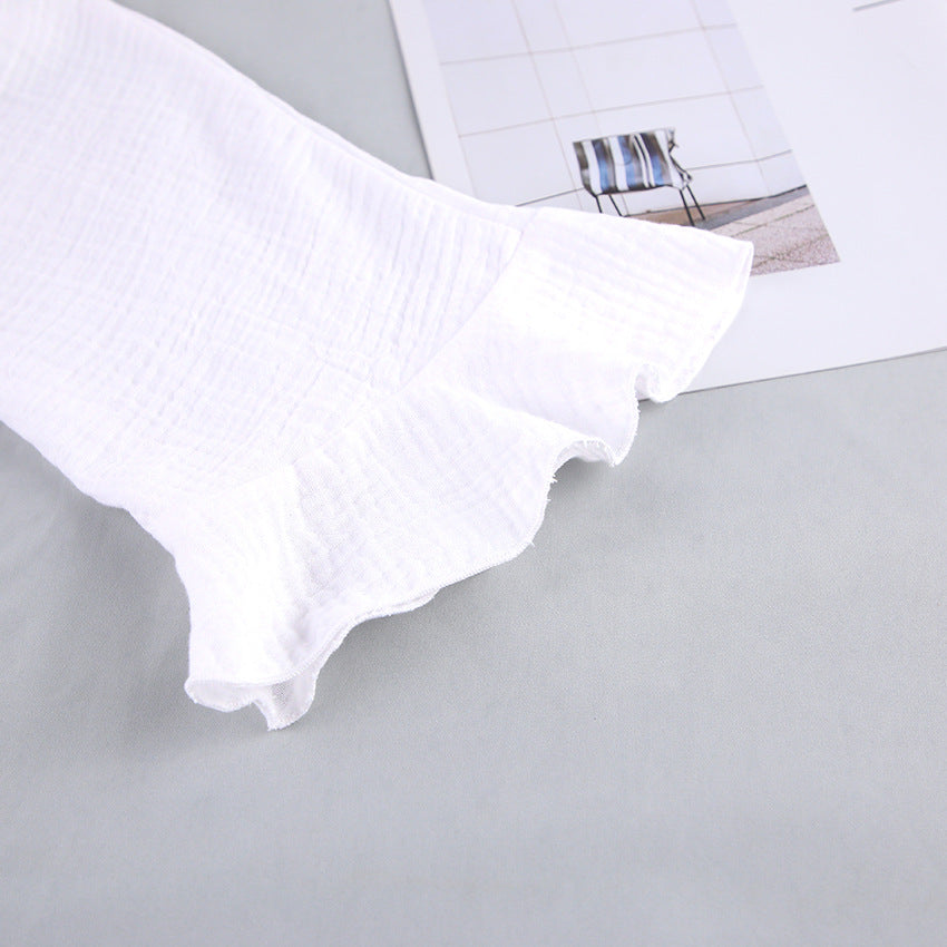 Flounce Solid Colid Sleepwear Sets