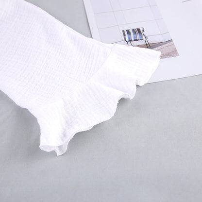 Flounce Solid Colid Sleepwear Sets