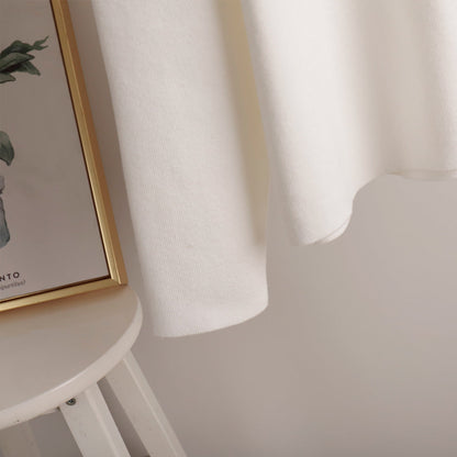 2+Solid Color Label V-Neck Knit Sets