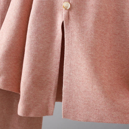 2+ Stand Collar Side Split Knit Sets