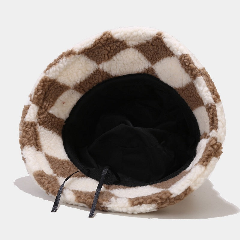 Diamond Pattern Rocker Fleece Bucket Hats