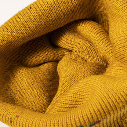 Colorful Irregular Dots Cuff Thick Knit Beanie