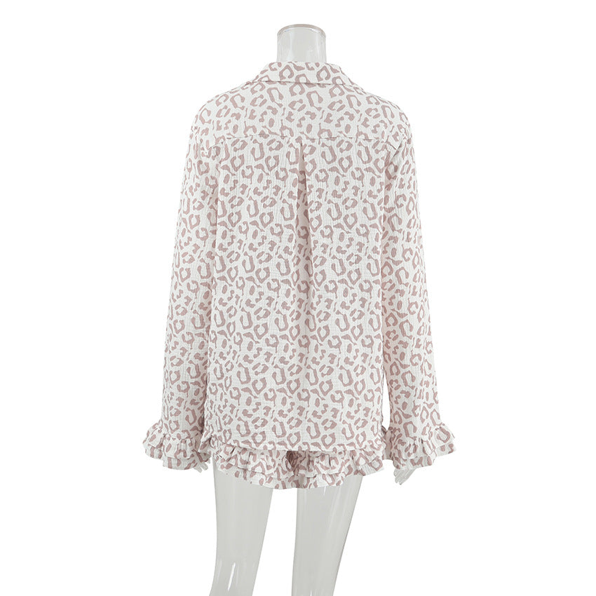 Leopard Print Loose Sleepwear Sets