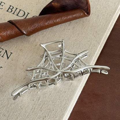 Halloween Metal Bow Large Hair Claw