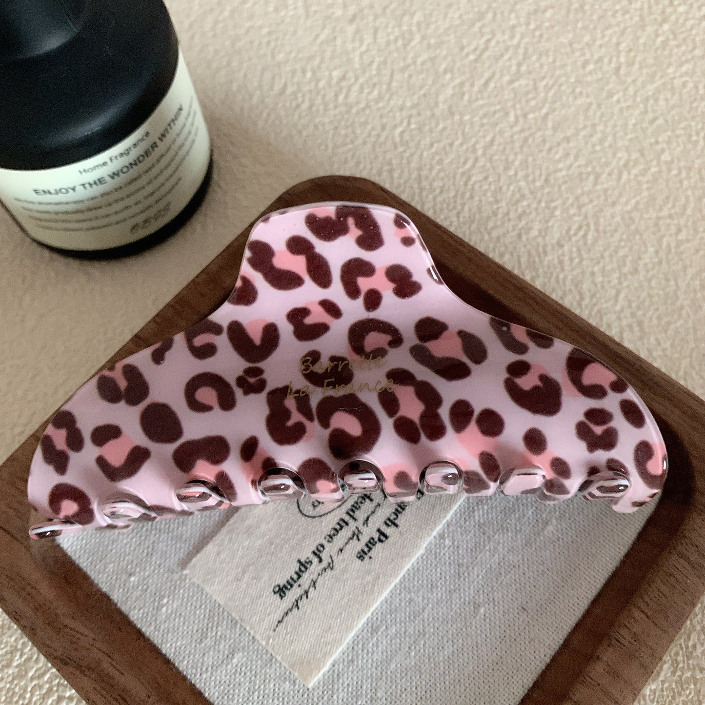 Pink Leopard Bow Sweet Hair Clips