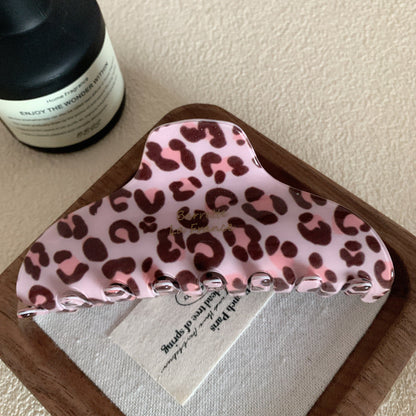 Pink Leopard Bow Sweet Hair Clips