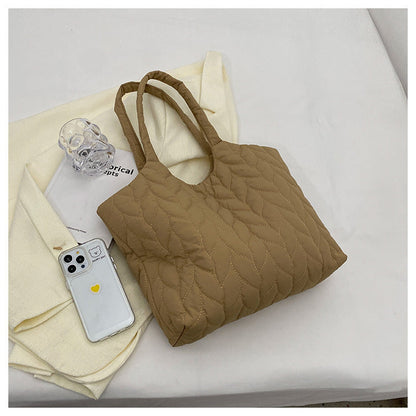 Simple Solid Color Casual Shoulder Bag