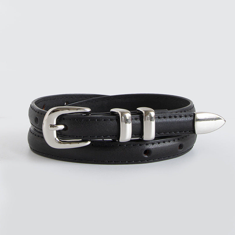 Simple Elegant Slim Leather Belt