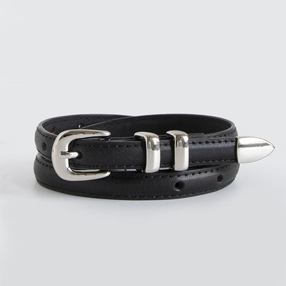 Simple Elegant Slim Leather Belt