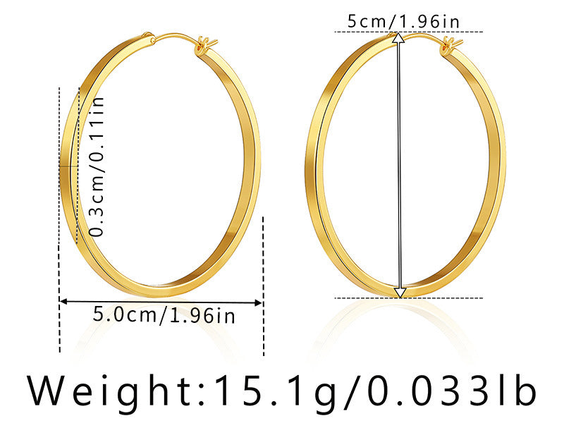 Simple Cool Circle Endless Hoop Earrings