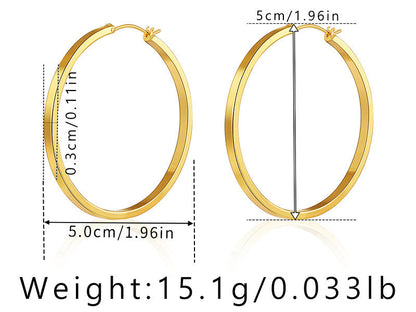 Simple Cool Circle Endless Hoop Earrings