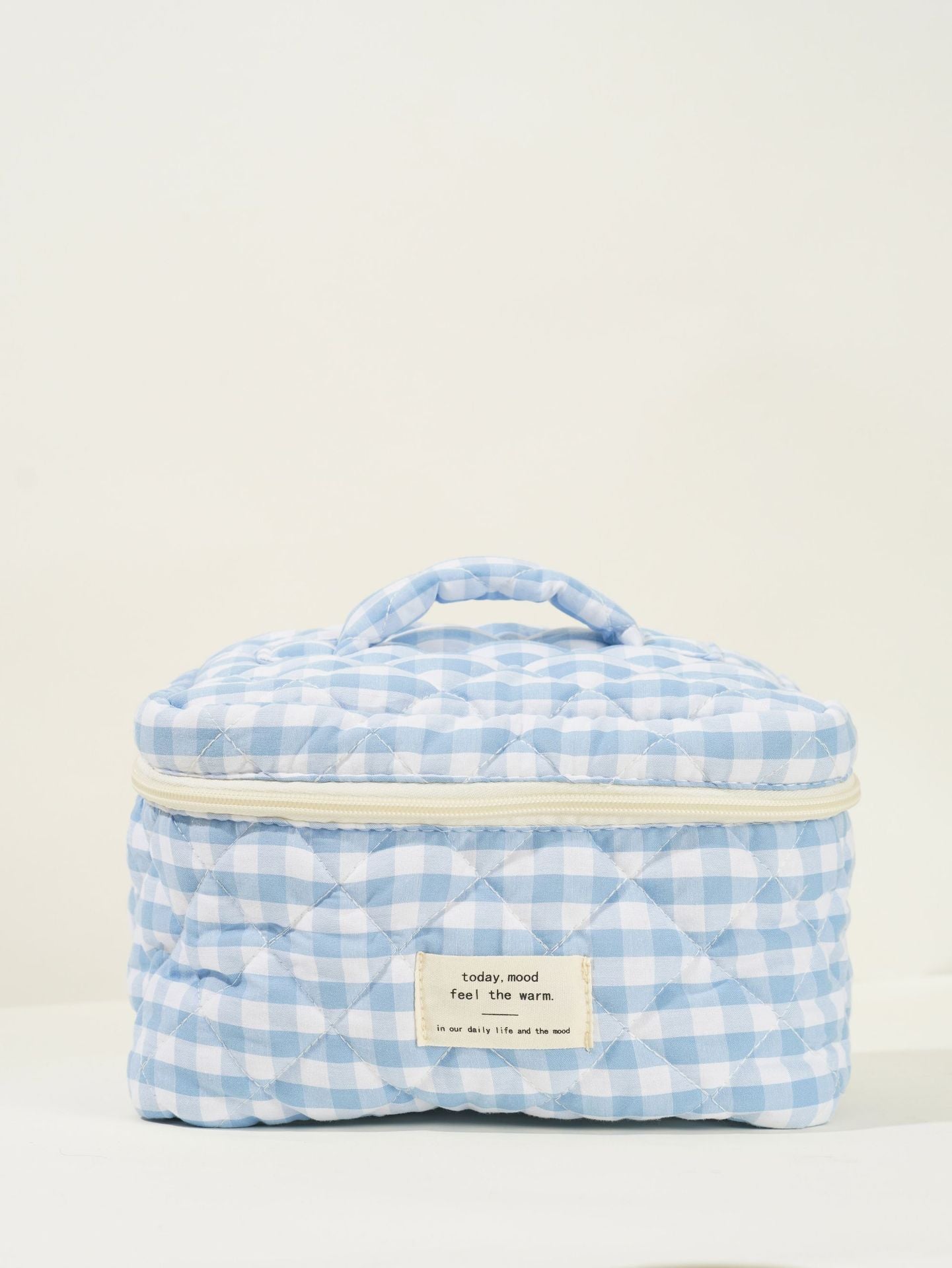 Colorful Plaid Large Capacity Make Up Bag