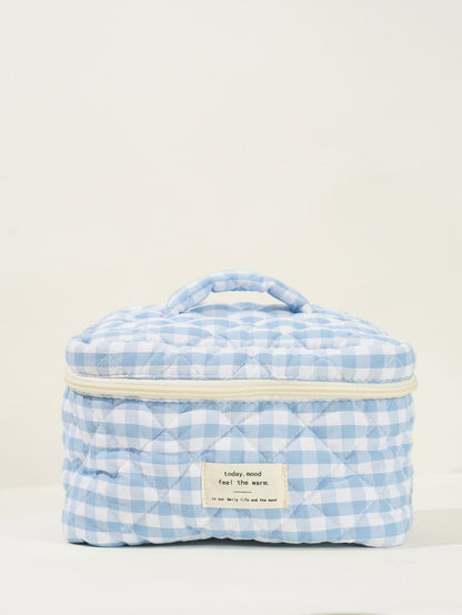 Colorful Plaid Large Capacity Make Up Bag
