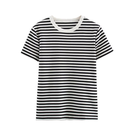 Simple Solid Color Round Neck T-Shirt