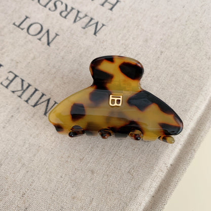 Simple Letter Acetate Hair Claw Clip