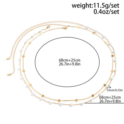 Sexy Pearl Double Layers Waist Chain