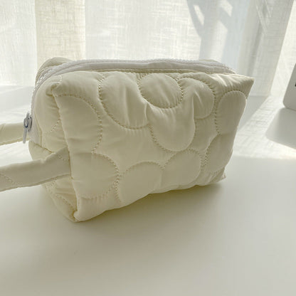 Flower Color Block Simple Make Up Bag