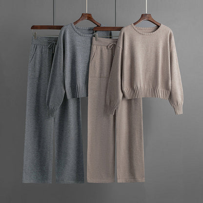2+ Round Neck Simple Knit Sets