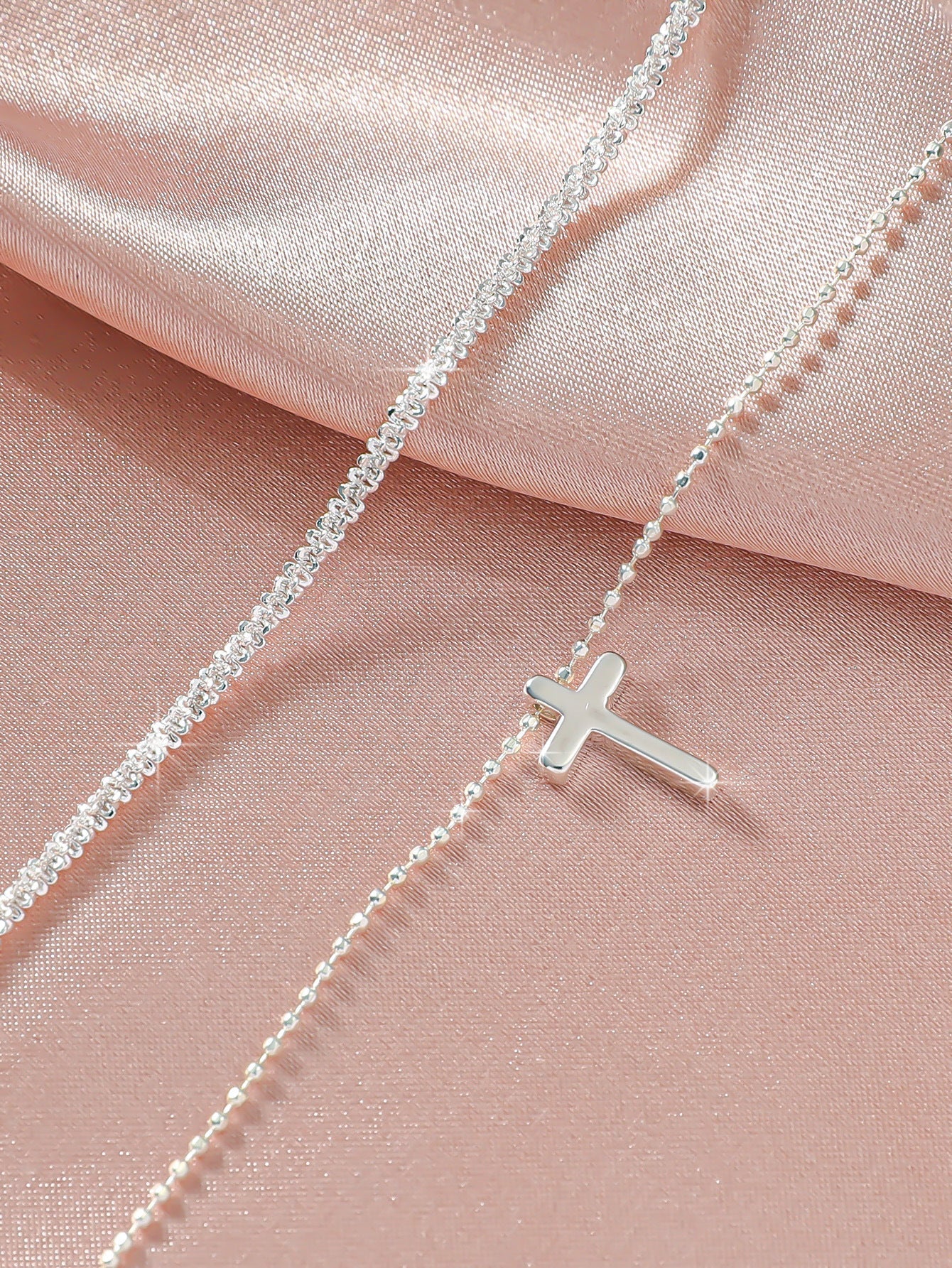 Simple Glitter Double Anklet