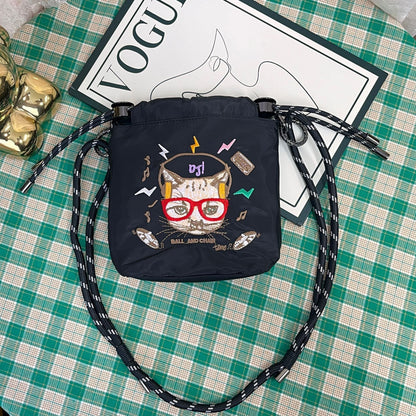 Mini Simple Embroidered Shoulder Bag