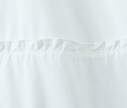 White Sweet Flounce Sleeveless Top Skirt Set