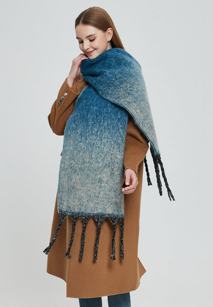 Gradient Color Tassel Scarves