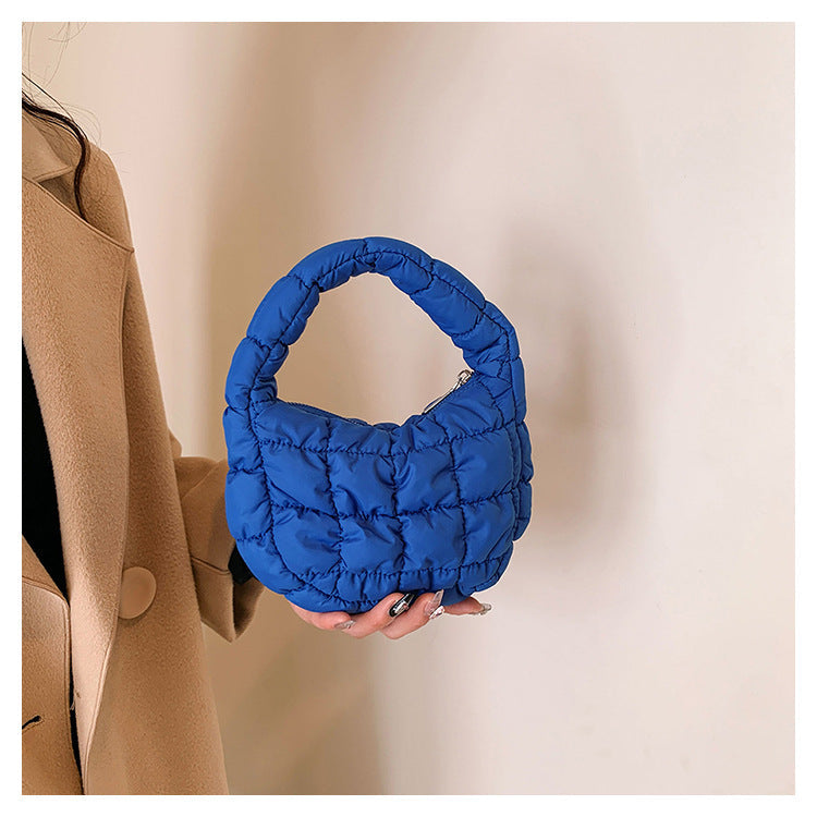 Solid Color Cloud Bag Cute Mini Handbag