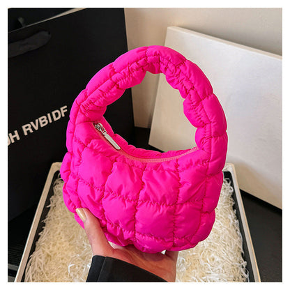 Solid Color Cloud Bag Cute Mini Handbag