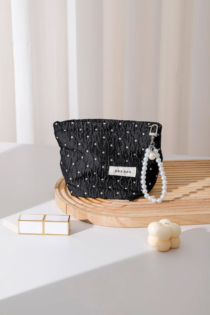 Polka Dot Color Block Simple Cosmetic Bag