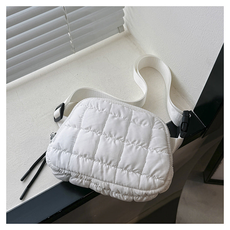 Candy Color Plaid Waist Bag Casual Chest Bag