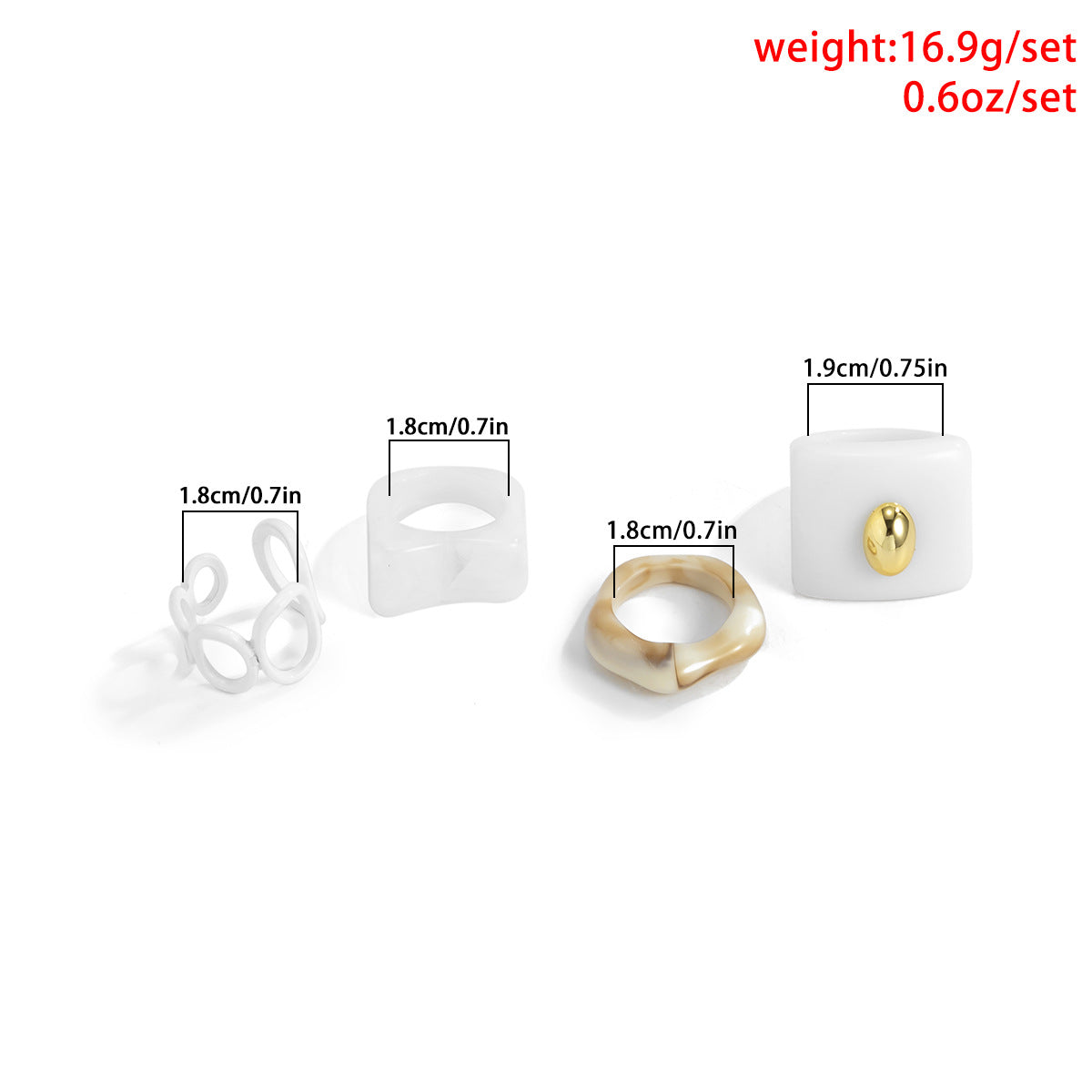 Hellow Out Irregular Simple Adjustable Rings