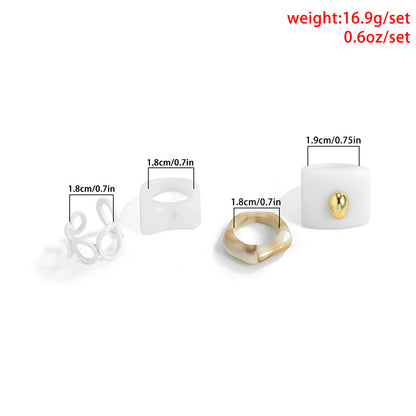Hellow Out Irregular Simple Adjustable Rings