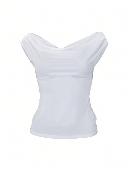 Off Shoulder Backless Slim Top