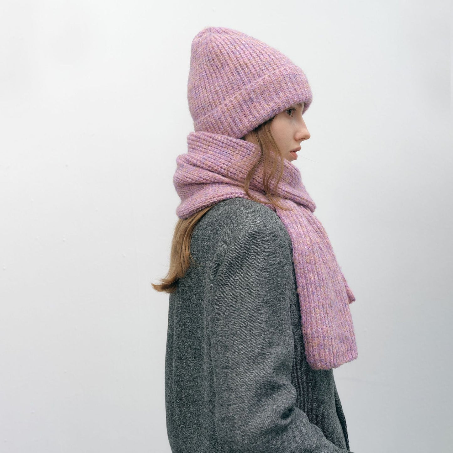 2+ Solid Color Knit Scarves Hats