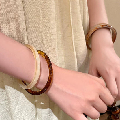 Irregular Acrylic Resin Layered Bracelets