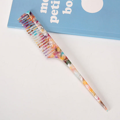 Simple Marble Acetate Sectioning Hair Comb