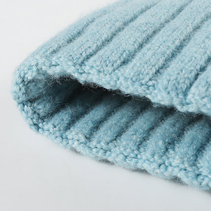 Solid Color Cable Knit Cuff Winter Beanie