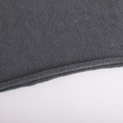 Solid Color See Through Flare Sleeves Knit Top