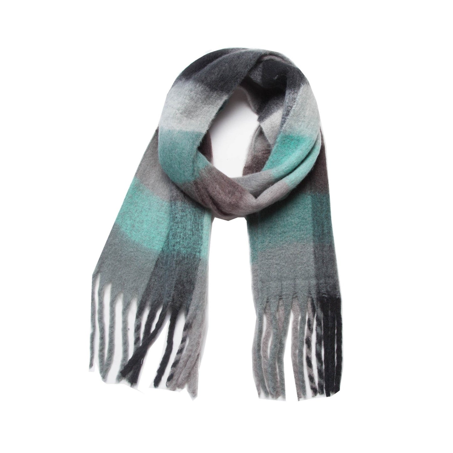 Coloful Plaid Tassel Scarves