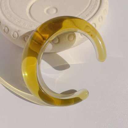 Multicolor Open Acrylic Resin Bracelets