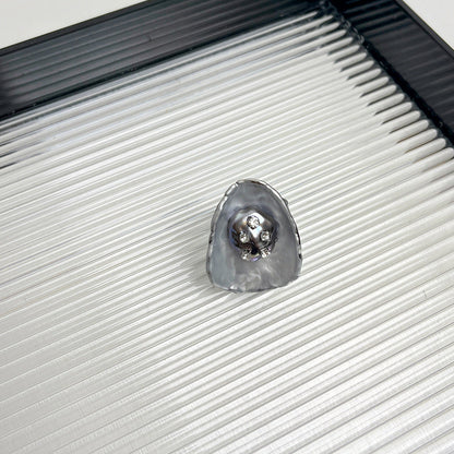 Cool Beaded Rhinestone Adjustable Open Ring