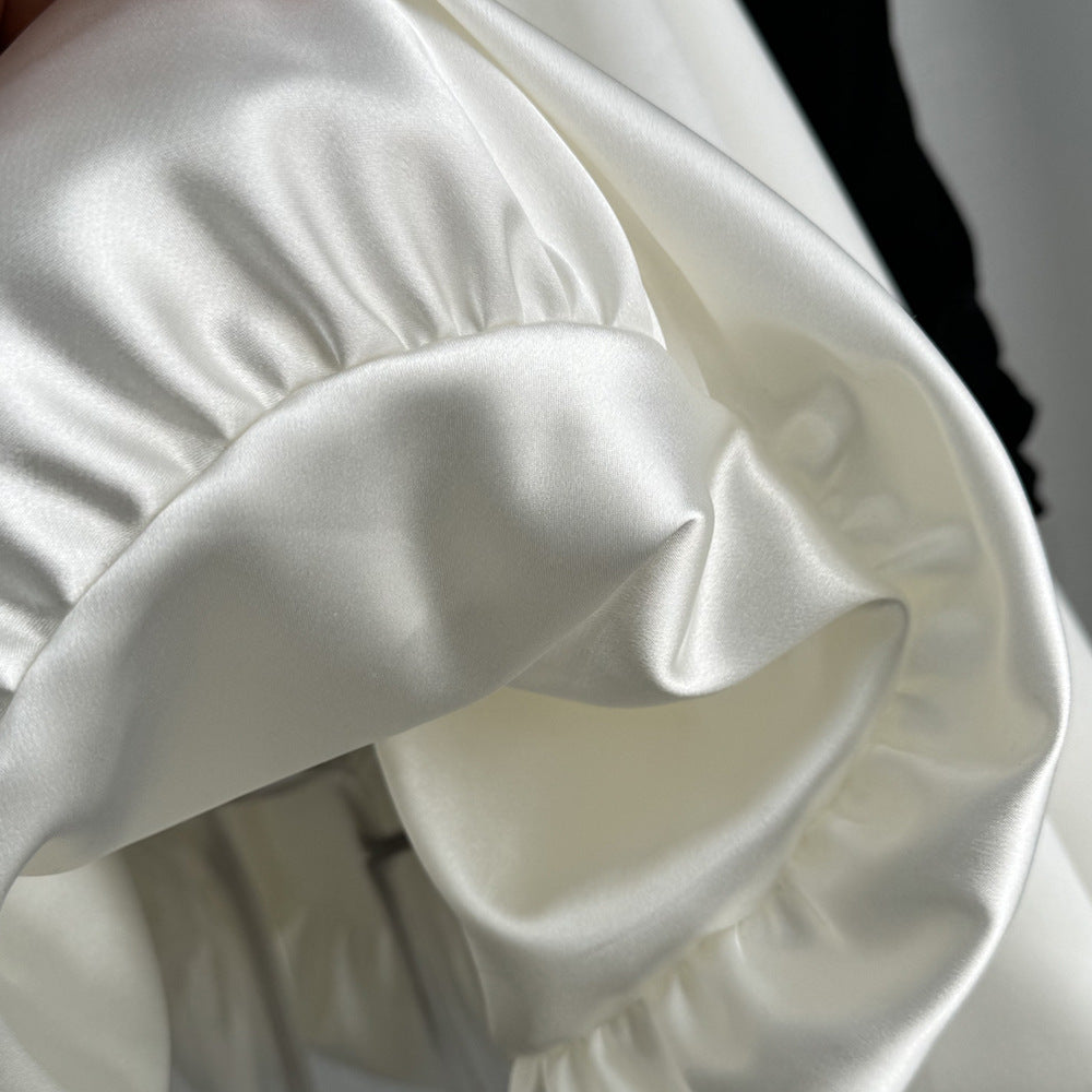 Elegant Pluffy Simple Mini Skirt