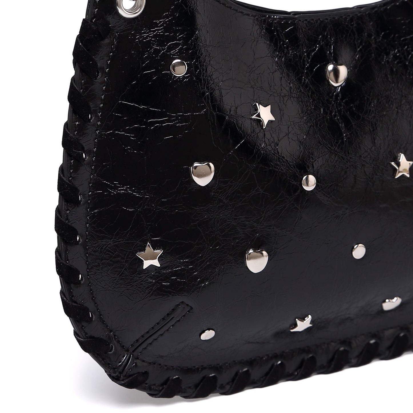 Punk Studded Handmade Chain Crosssbody Bag
