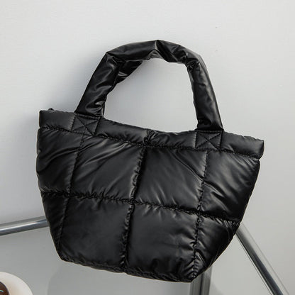 Solid Color Simple Puffer Handbag