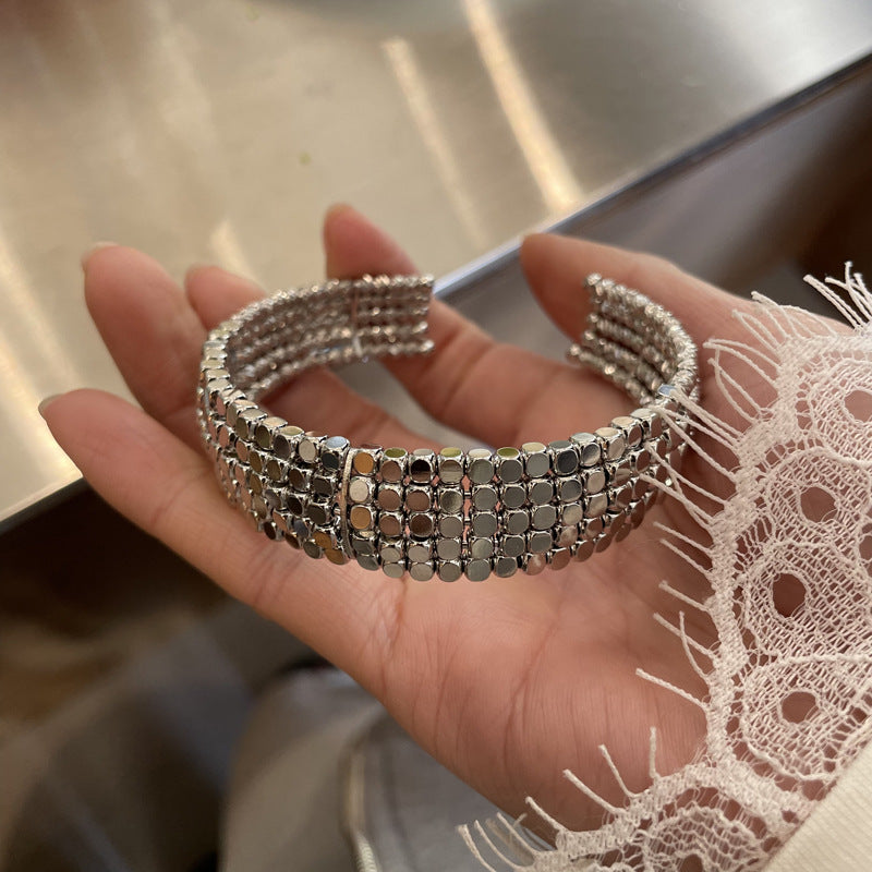 Simple Beads Open Layered Bracelets