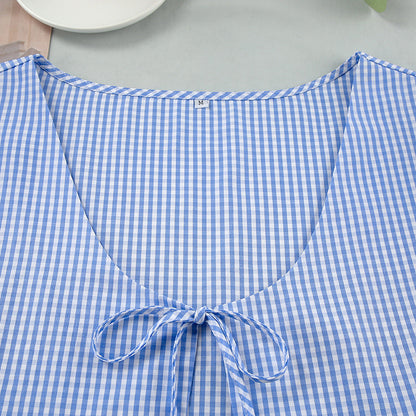 Plaid String Tie Homewear Sets