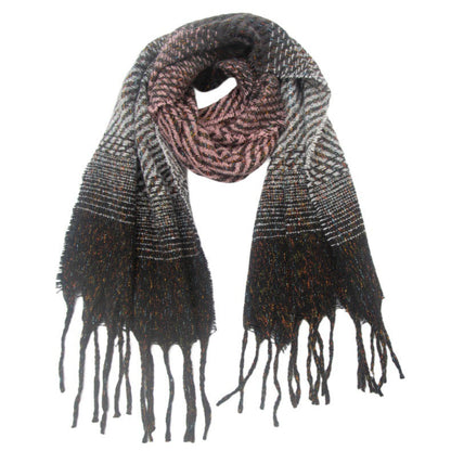 Gradient Color Tassel Soft Scarves