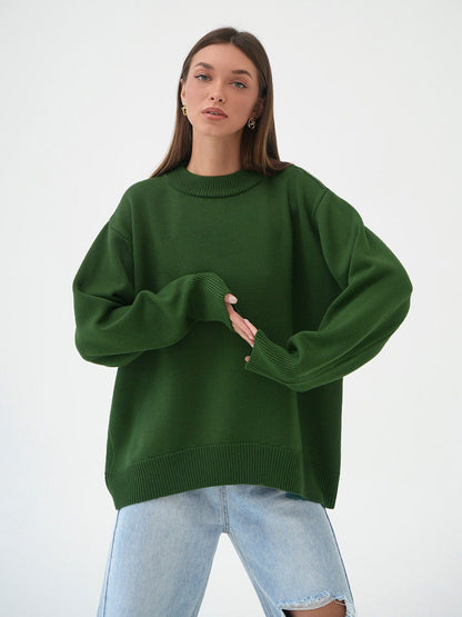 Solid Color Loose Casual Sweater