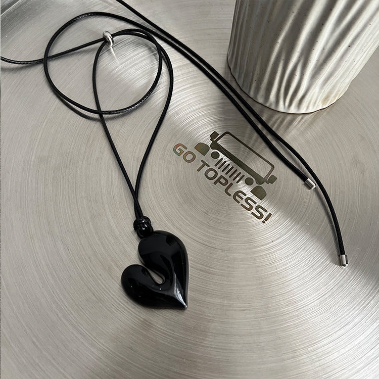 Minimalist Heart Pendant Adjustable Necklace